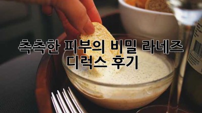 촉촉한 피부의 비밀? 라네즈 디럭스 후기!