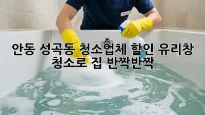 안동 성곡동 청소업체 할인! ✨유리창 청소로 ✨집 ✨반짝반짝!✨