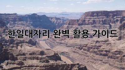 한일대자리 완벽 활용 가이드
