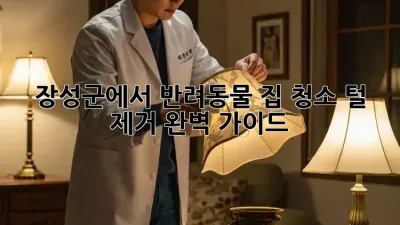 장성군에서 반려동물 집 청소, 털 제거 완벽 가이드!